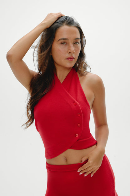 Frankies Bikinis sale Ryder Knit Halter Top - Heartstrings