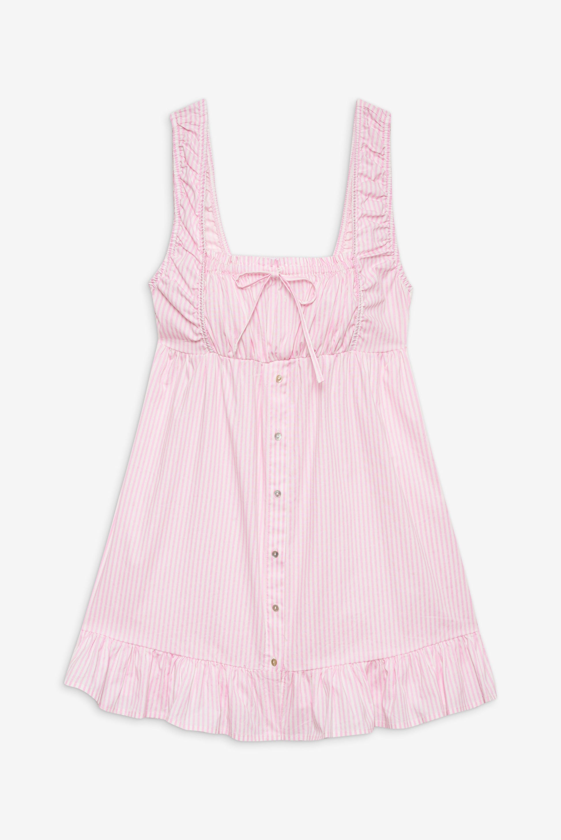 Frankies Bikinis sale Marilyn Babydoll Dress - Pink Stripe