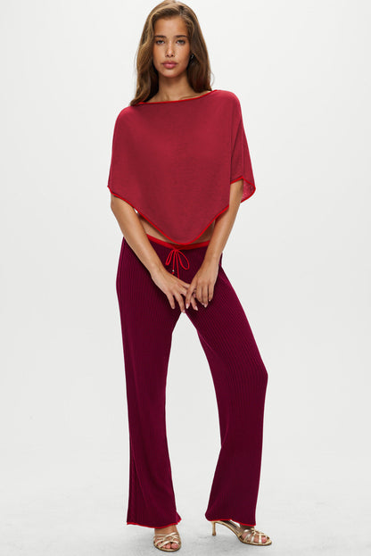 Frankies Bikinis sale|collections Scout Knit Poncho - Mulberry
