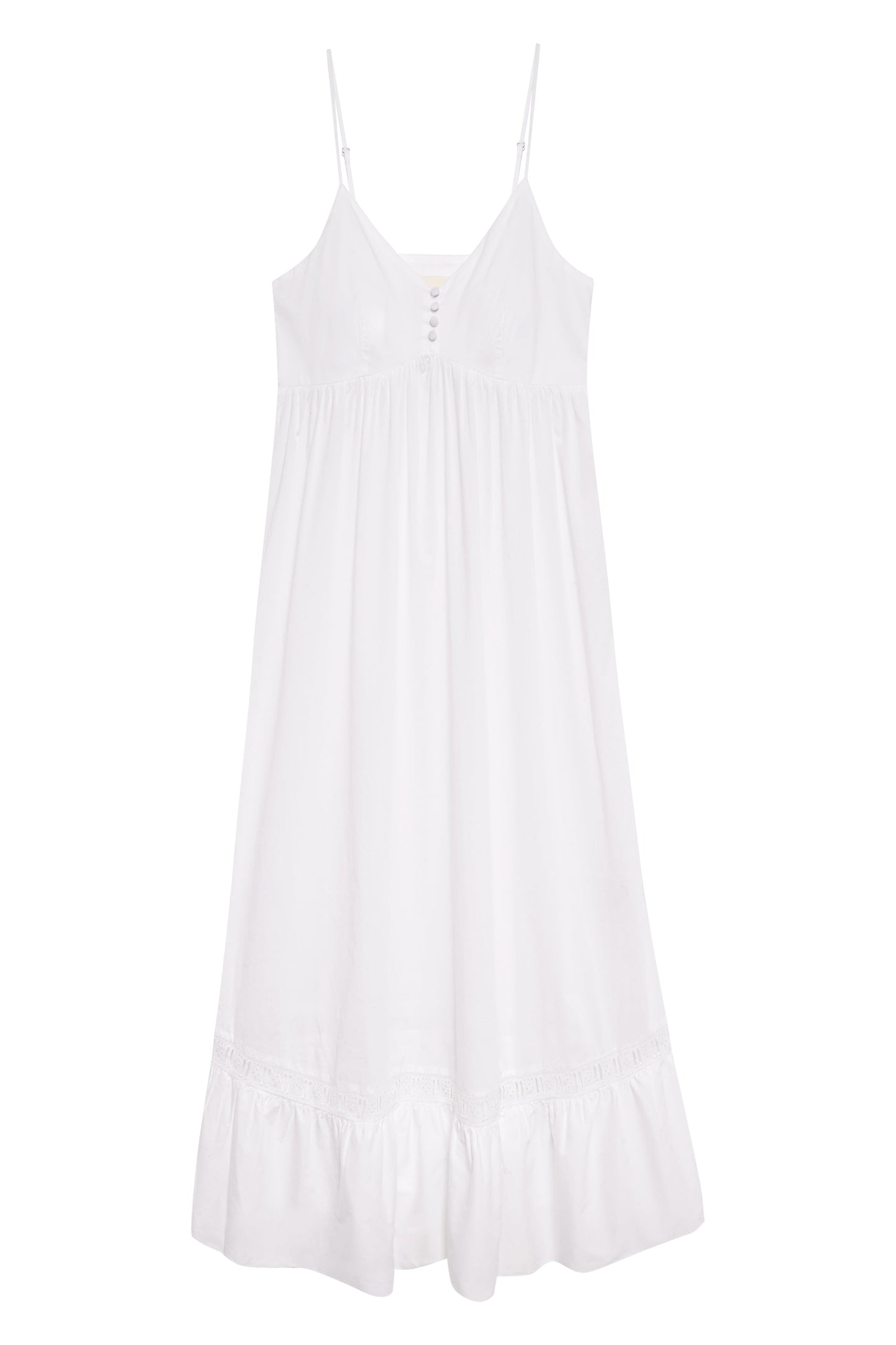 Frankies Bikinis sale Airy Poplin Midi Dress - White