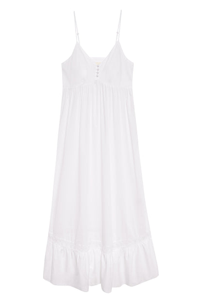 Frankies Bikinis sale Airy Poplin Midi Dress - White