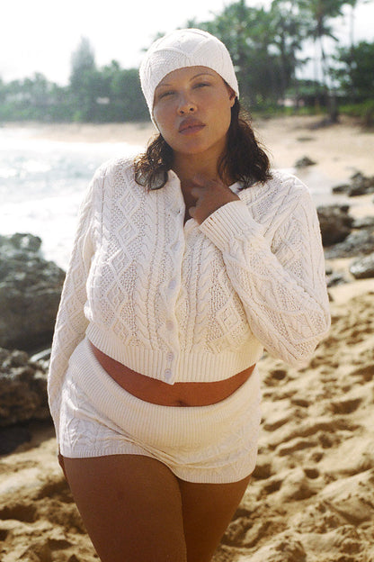 Frankies Bikinis sale Marley Button Up Knit Cardigan - Honeymoon