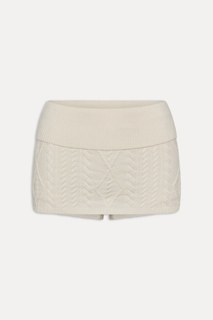 Frankies Bikinis sale Briar Knit Mini Skort - Honeymoon