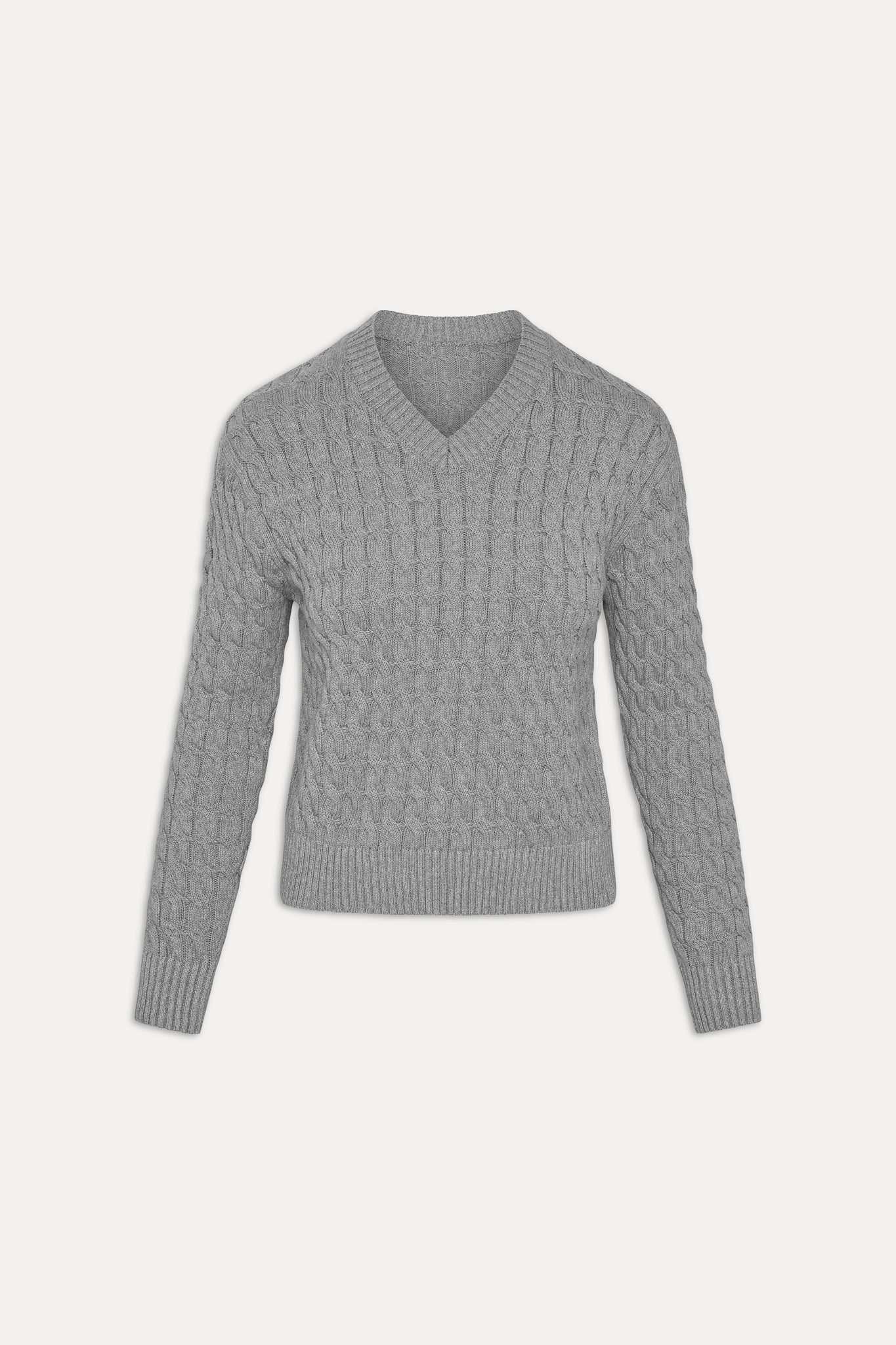 Frankies Bikinis sale Prince Cable Knit Sweater - Cloud Cover