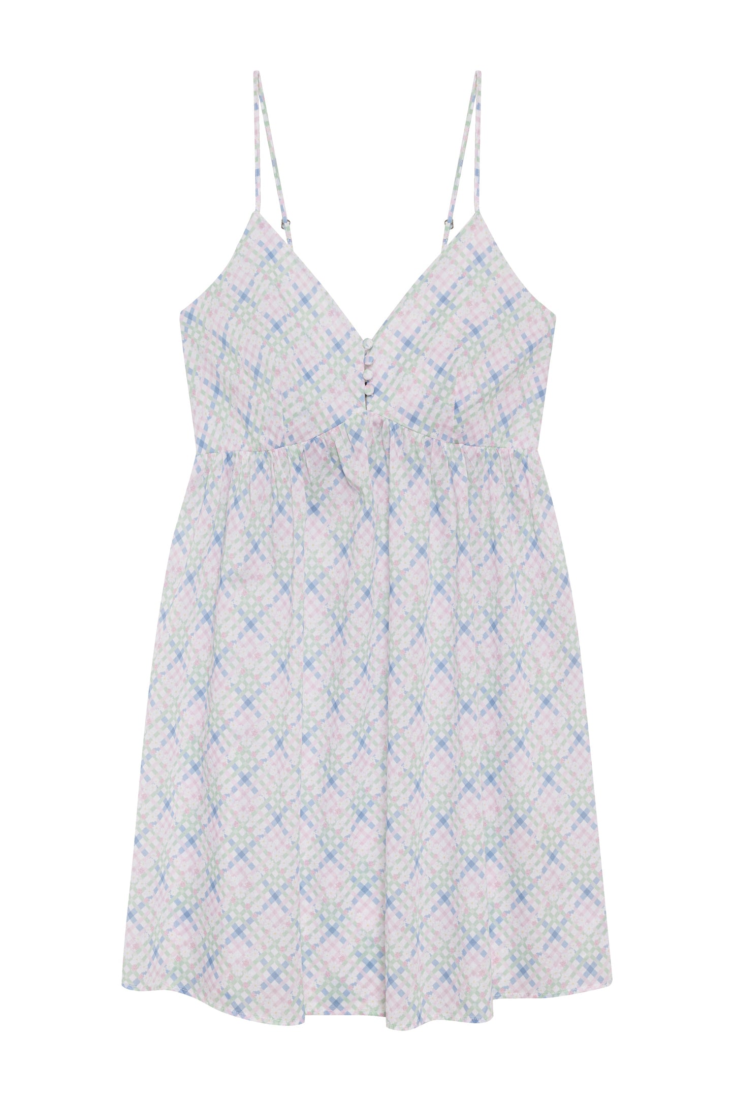 Frankies Bikinis sale Airy Poplin Mini Dress - Cottage Meadow