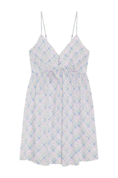 Frankies Bikinis sale Airy Poplin Mini Dress - Cottage Meadow