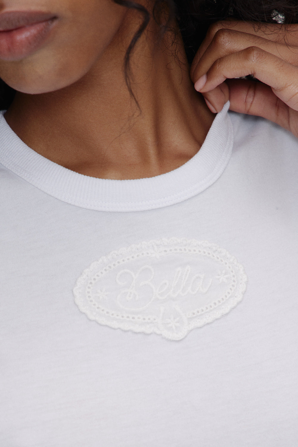 Frankies Bikinis sale x BELLA HADID Bella Tee - Lone Star White