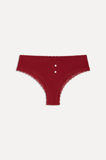 Frankies Bikinis sale x BELLA HADID Bluebell Cotton Brief - Cardinal
