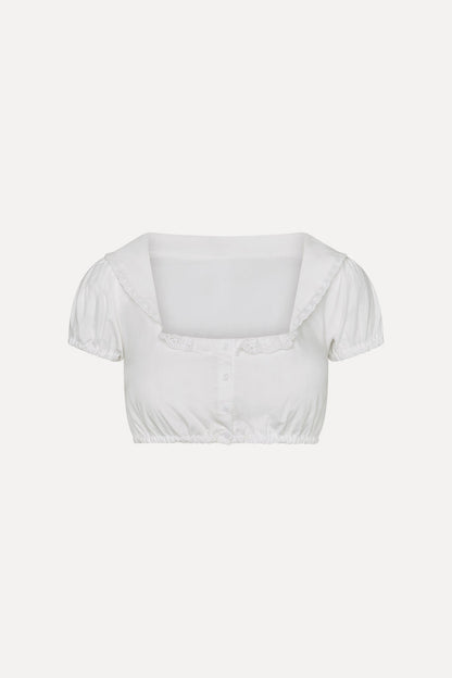 Frankies Bikinis sale x BELLA HADID Little Miss Top - White
