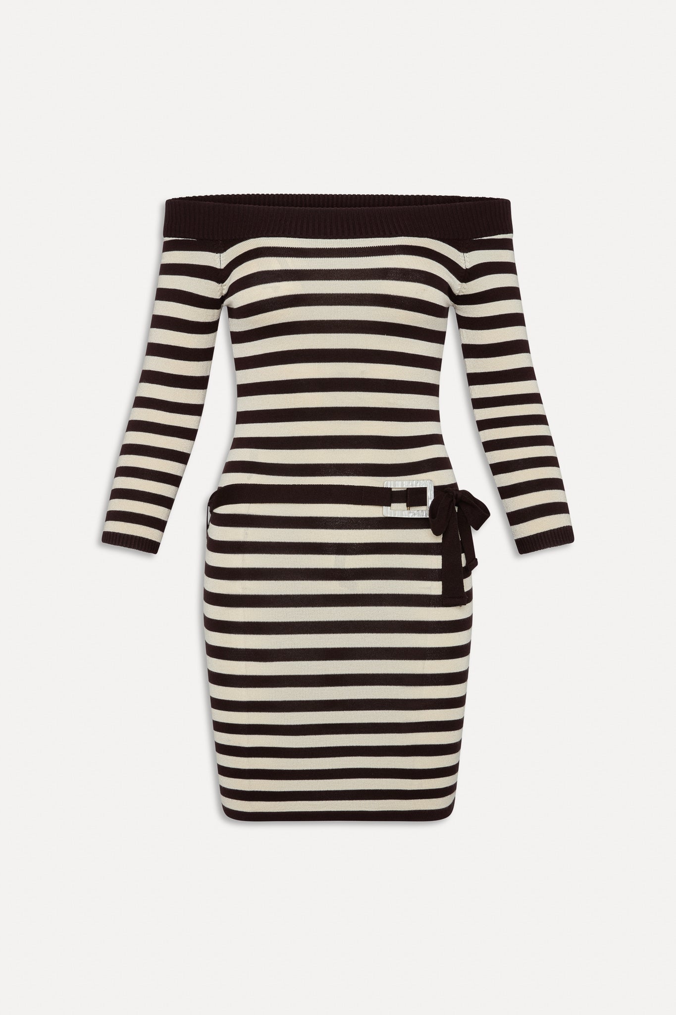 Frankies Bikinis sale x BELLA HADID Saloon Knit Mini Dress - Cowboy Stripe