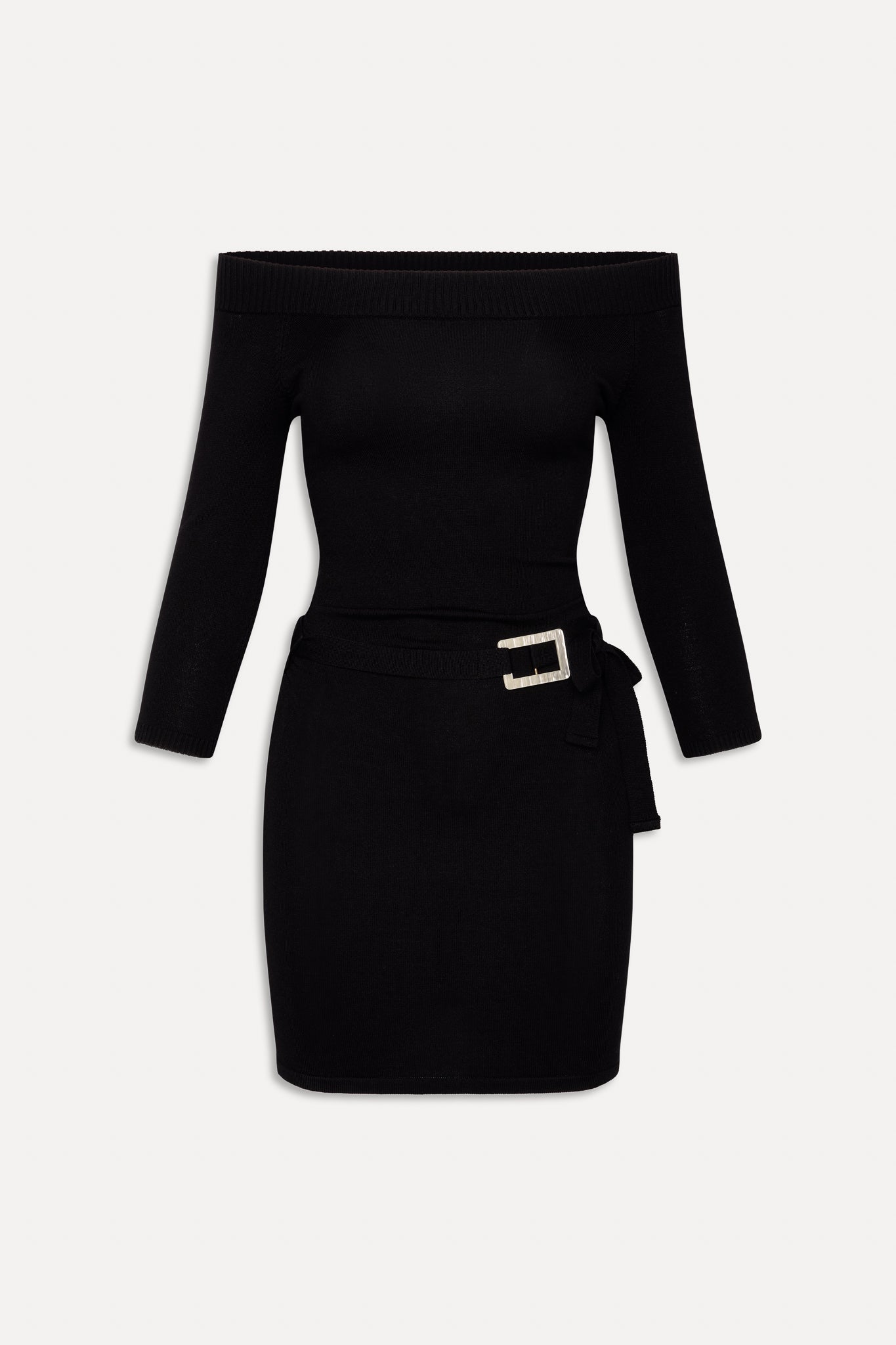 Frankies Bikinis sale x BELLA HADID Saloon Knit Mini Dress - Black