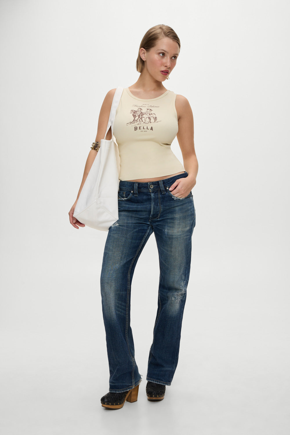 Frankies Bikinis sale x BELLA HADID Southwest Weekender Bag - White