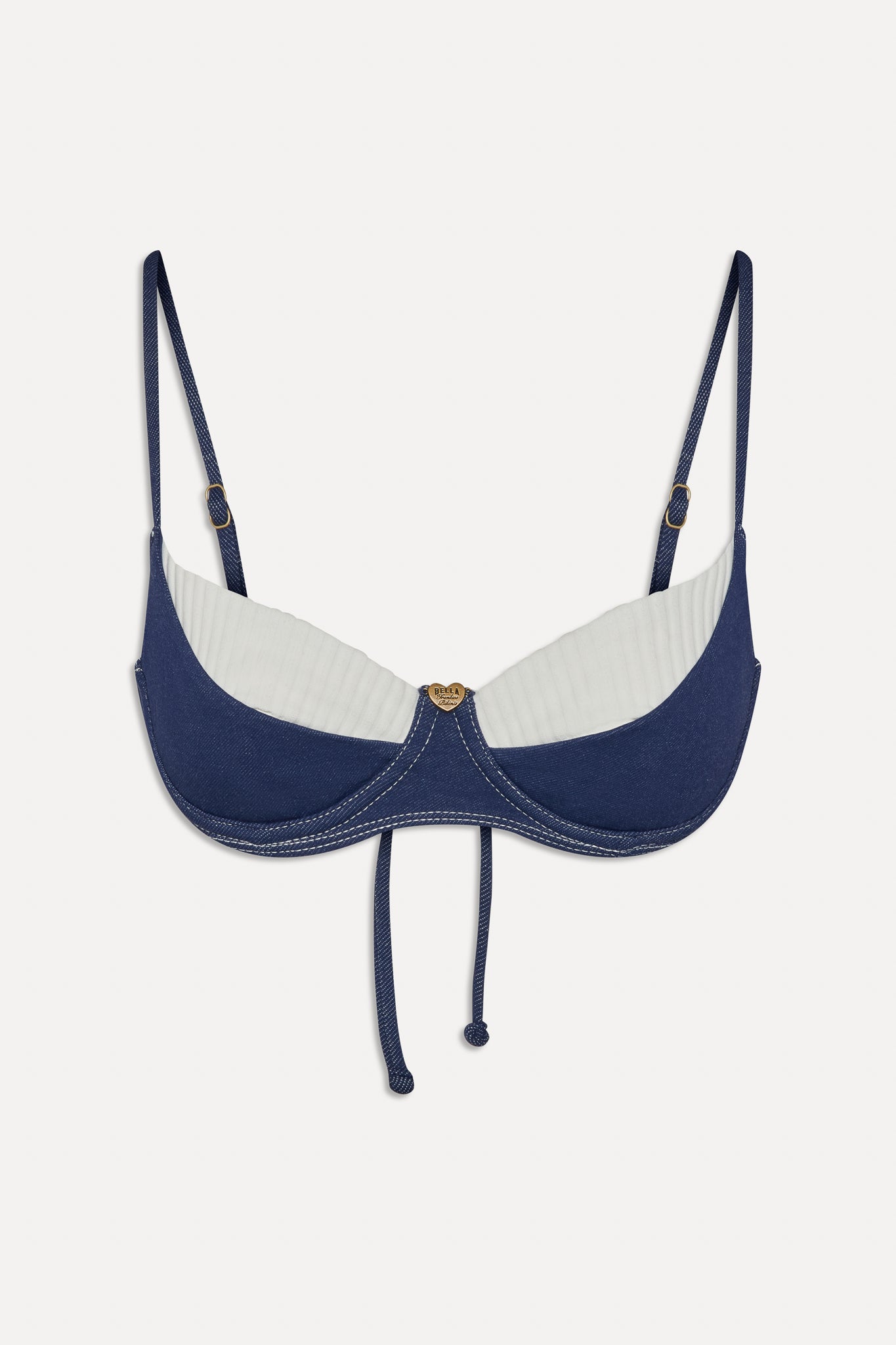 Frankies Bikinis sale x BELLA HADID Jolene Underwire Bikini Top - Summer Denim