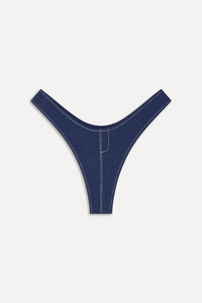 Frankies Bikinis sale x BELLA HADID Full Moon Bikini Bottom - Summer Denim