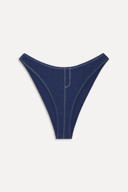 Frankies Bikinis sale x BELLA HADID Blue Bikini Bottom - Summer Denim