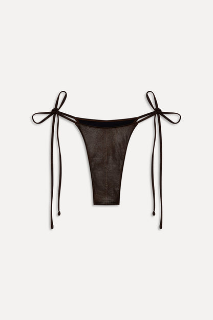 Frankies Bikinis sale x BELLA HADID Divine Skimpy Bikini Bottom - Cocoa