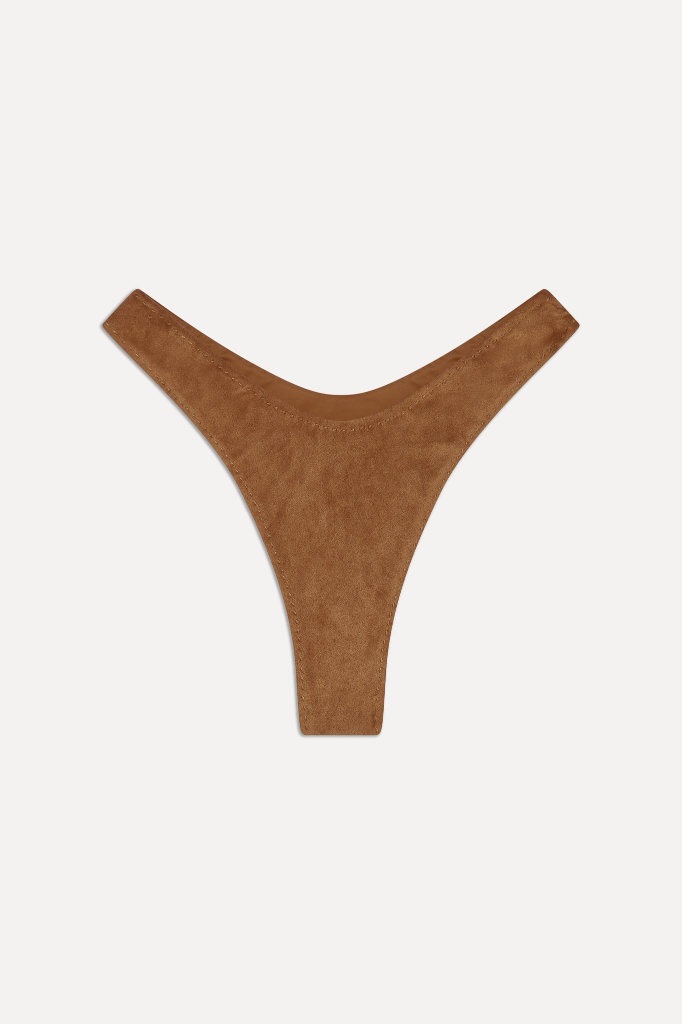 Frankies Bikinis sale x BELLA HADID Full Moon Suede Bikini Bottom - Sunkissed Suede