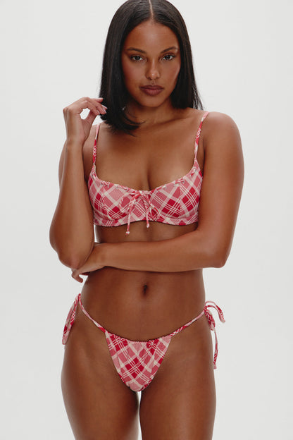 Frankies Bikinis sale x BELLA HADID Tia Skimpy Bikini Bottom - Lover's Lane