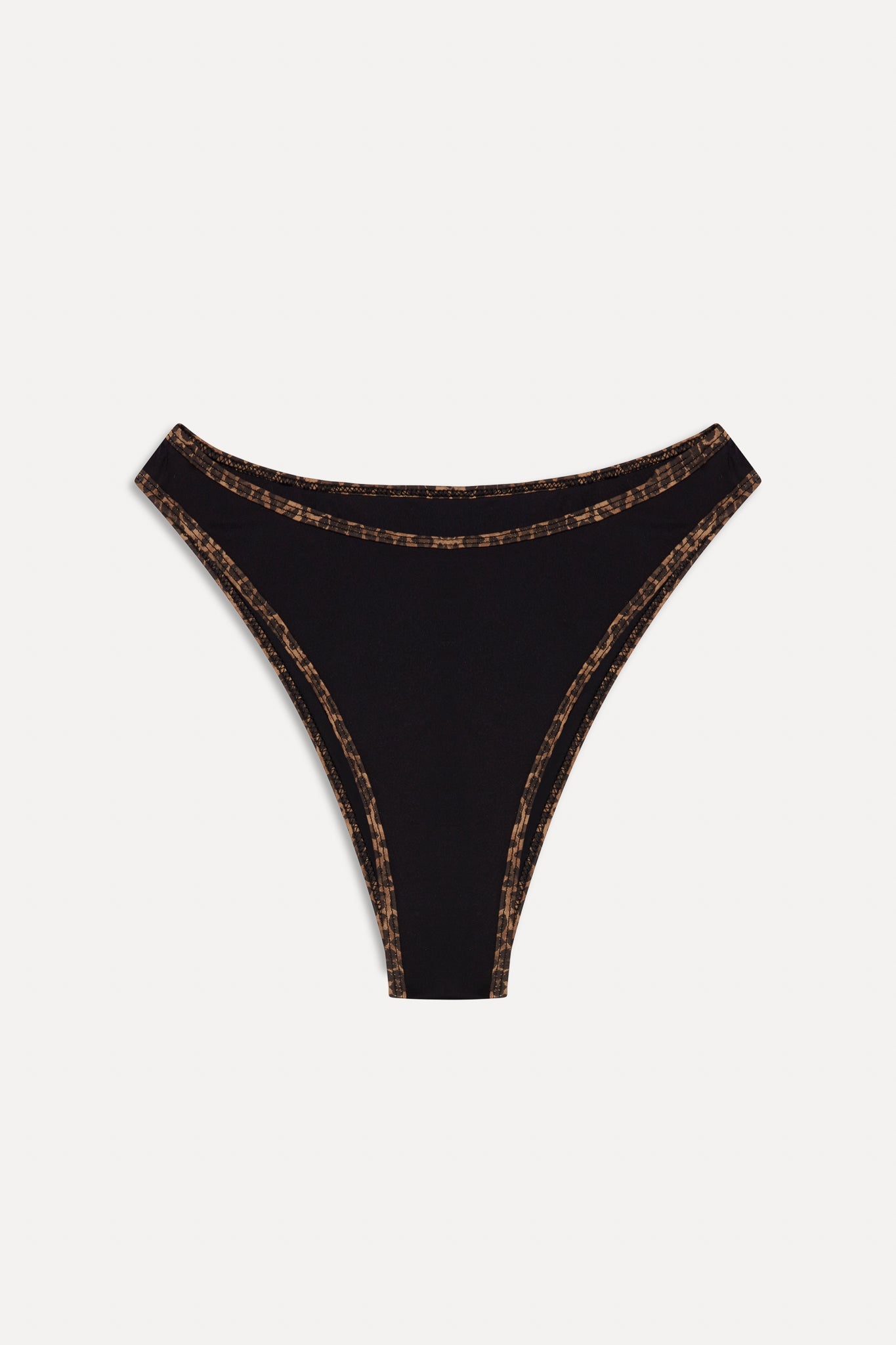 Frankies Bikinis sale x BELLA HADID Presley High Waisted Bikini Bottom - Lucky Leopard