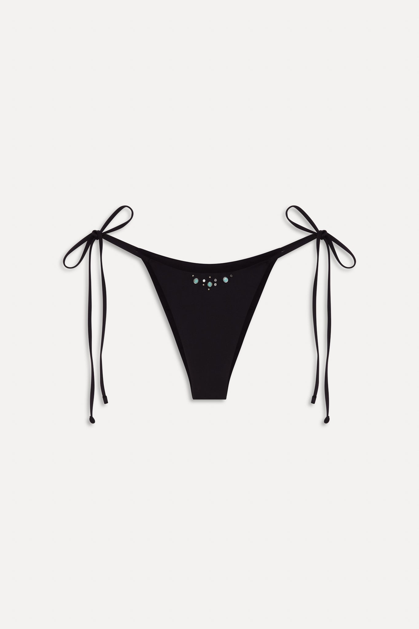 Frankies Bikinis sale x BELLA HADID Mackenzie String Bikini Bottom - Lone Star Black