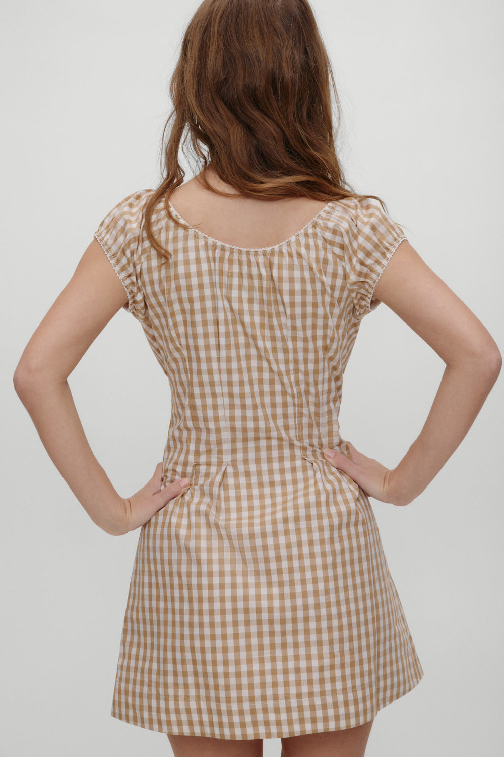 Frankies Bikinis sale x BELLA HADID Mustang Mini Dress - Rodeo Gingham