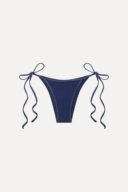 Frankies Bikinis sale x BELLA HADID Mackenzie String Bikini Bottom - Summer Denim