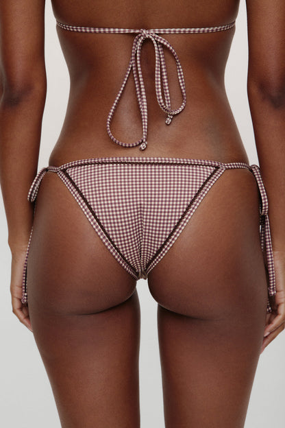 Frankies Bikinis sale x BELLA HADID Mackenzie String Bikini Bottom - Dream Gingham