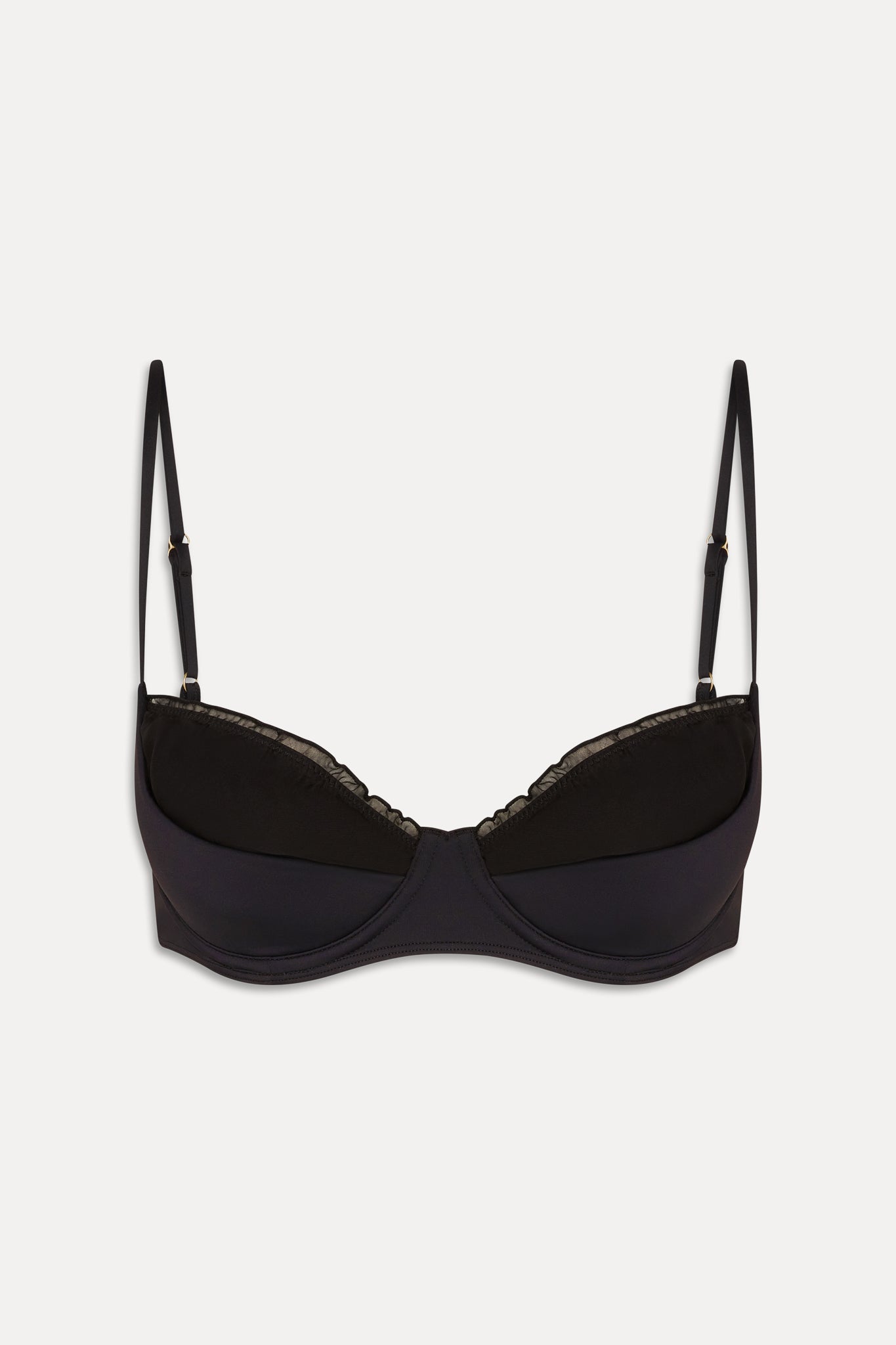 Frankies Bikinis swimwear|collections Austin Ruffle Underwire Bikini Top - Black