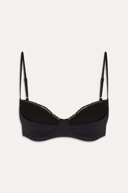 Frankies Bikinis swimwear|collections Austin Ruffle Underwire Bikini Top - Black