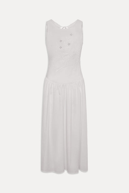 Frankies Bikinis clothing|collections Soleil Backless Embroidered Midi Dress - Sleepy Angel