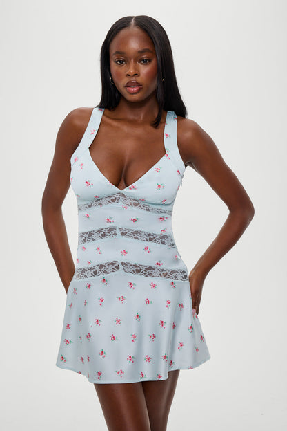 Frankies Bikinis clothing|collections Sedona Satin Lace Mini Dress - Tiny Bouquet