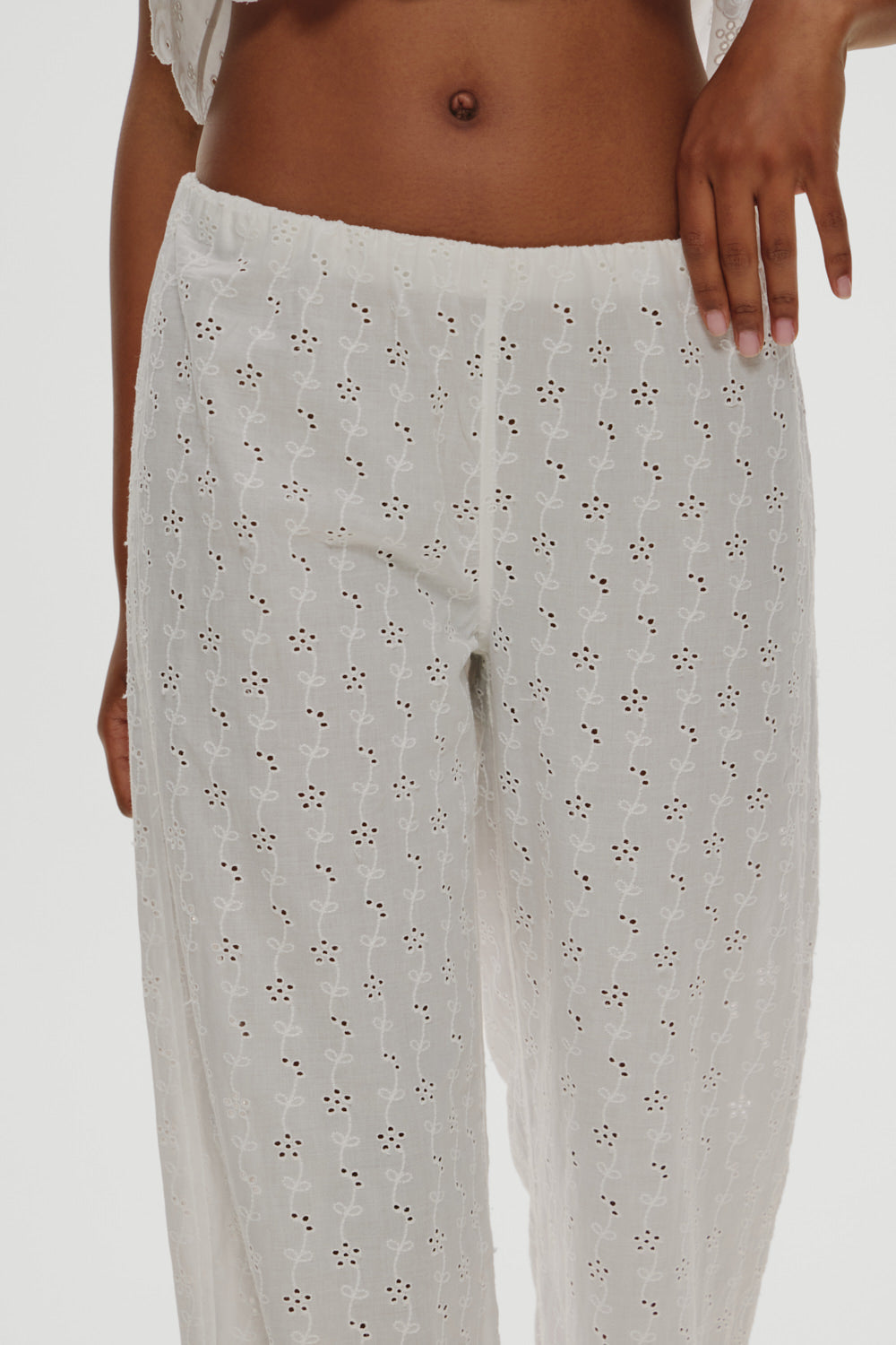 Frankies Bikinis clothing Princess Eyelet Pants - Daisy Eyelet