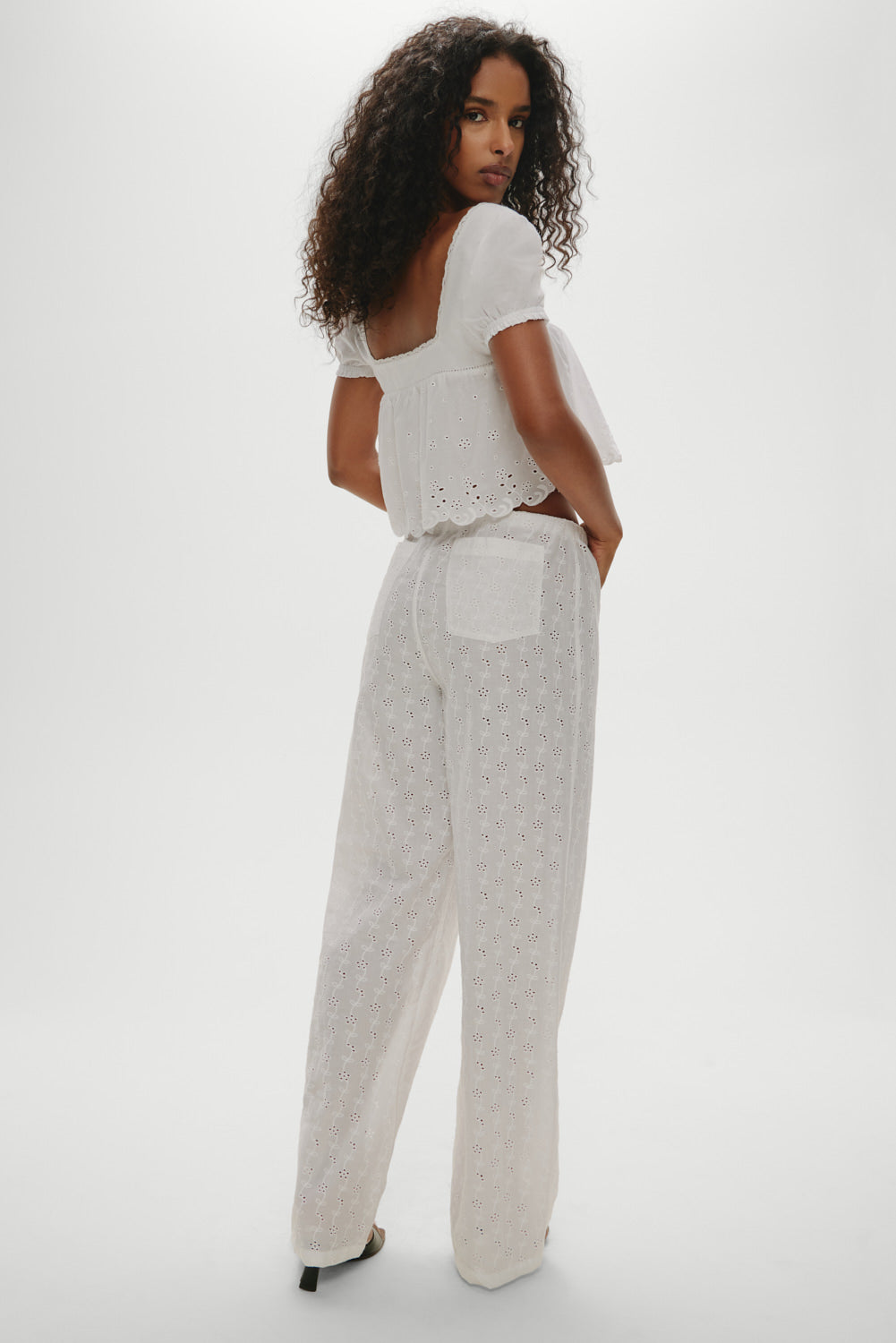 Frankies Bikinis clothing Princess Eyelet Pants - Daisy Eyelet