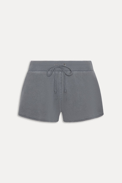Frankies Bikinis collections|sale Noah Thermal Mini Shorts - Shadow Blue