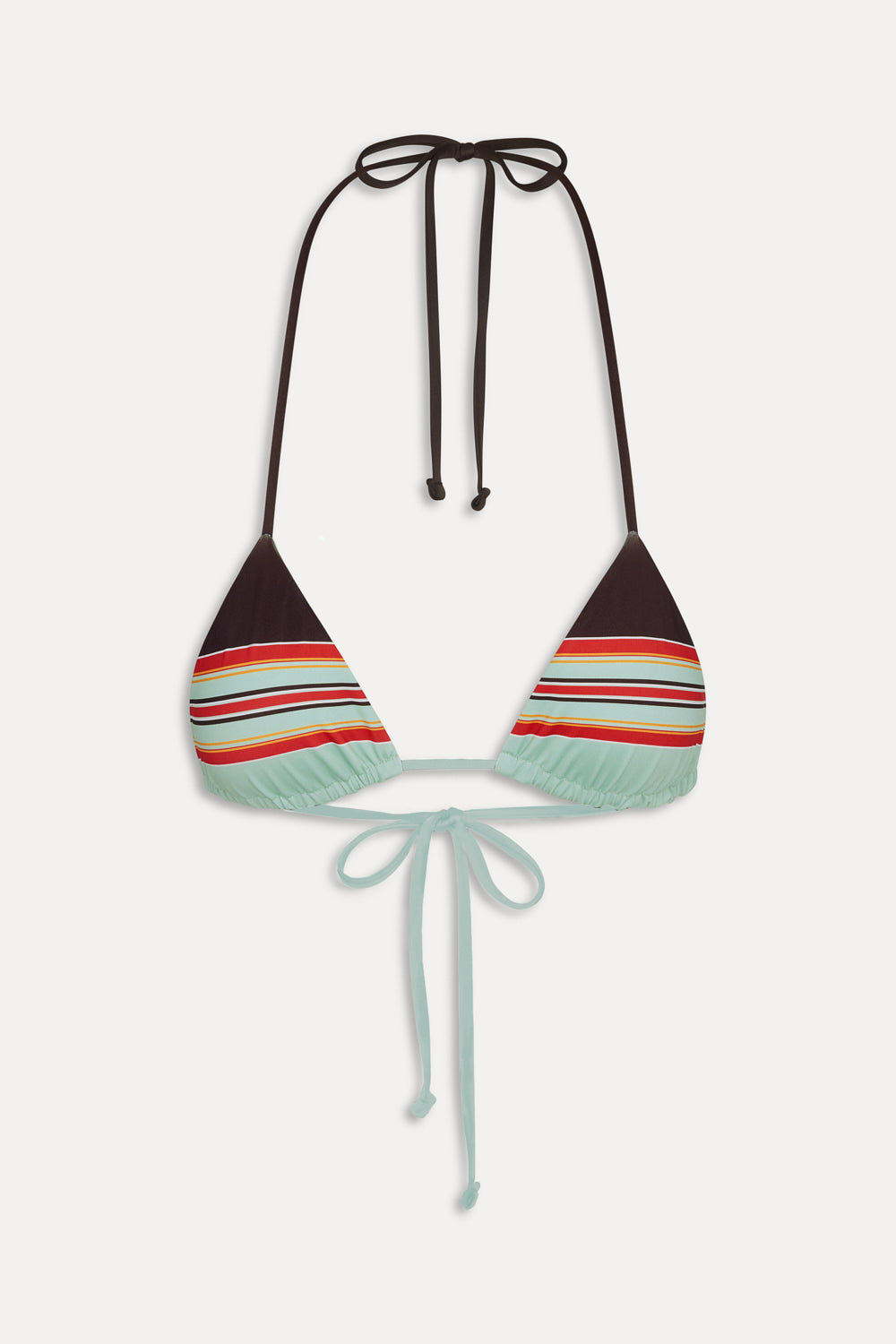 Frankies Bikinis collections|swimwear|sale Nick Striped Triangle Bikini Top - Desert Dusk