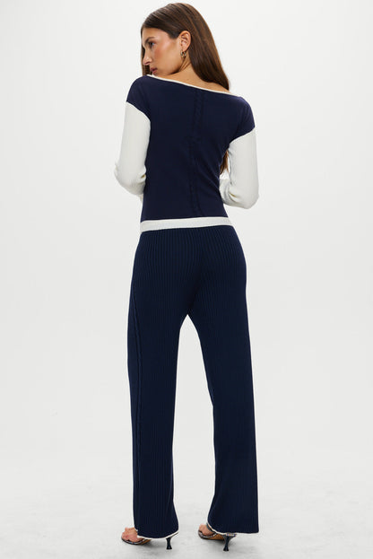 Frankies Bikinis collections|sale Lochlin Knit Pants - Deep Sea