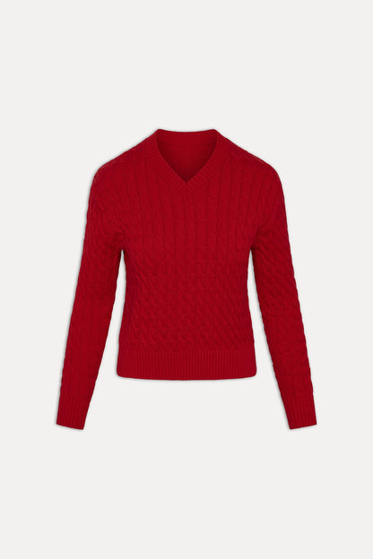 Frankies Bikinis sale Prince Cable Knit Sweater - Heartstrings