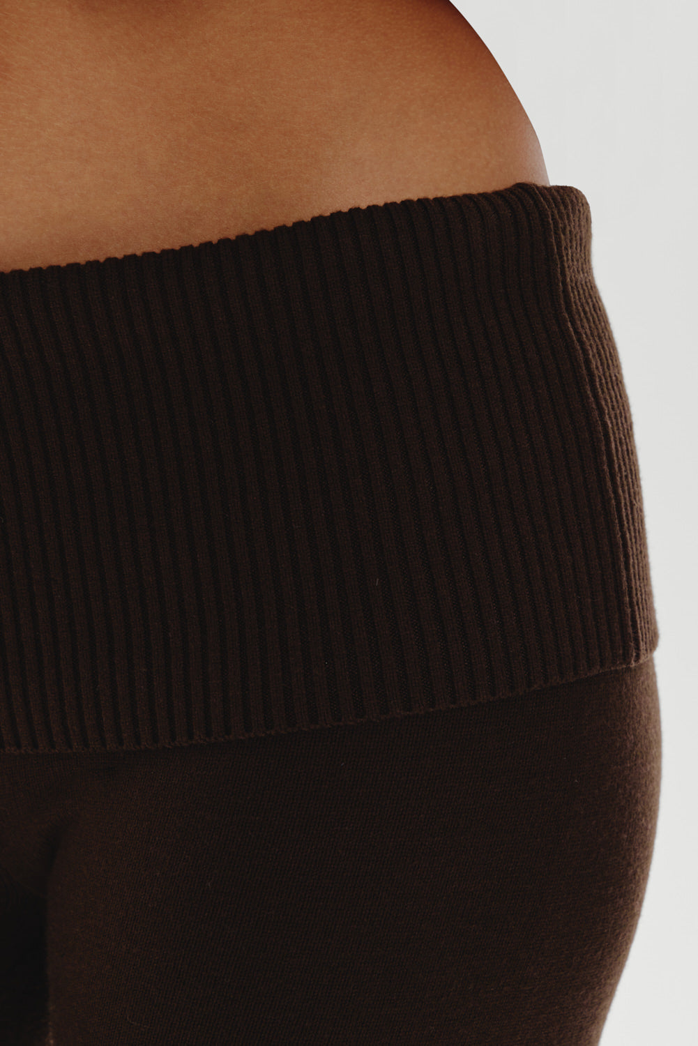 Frankies Bikinis sale Milo Knit Capri Pants - Chocolate Brown