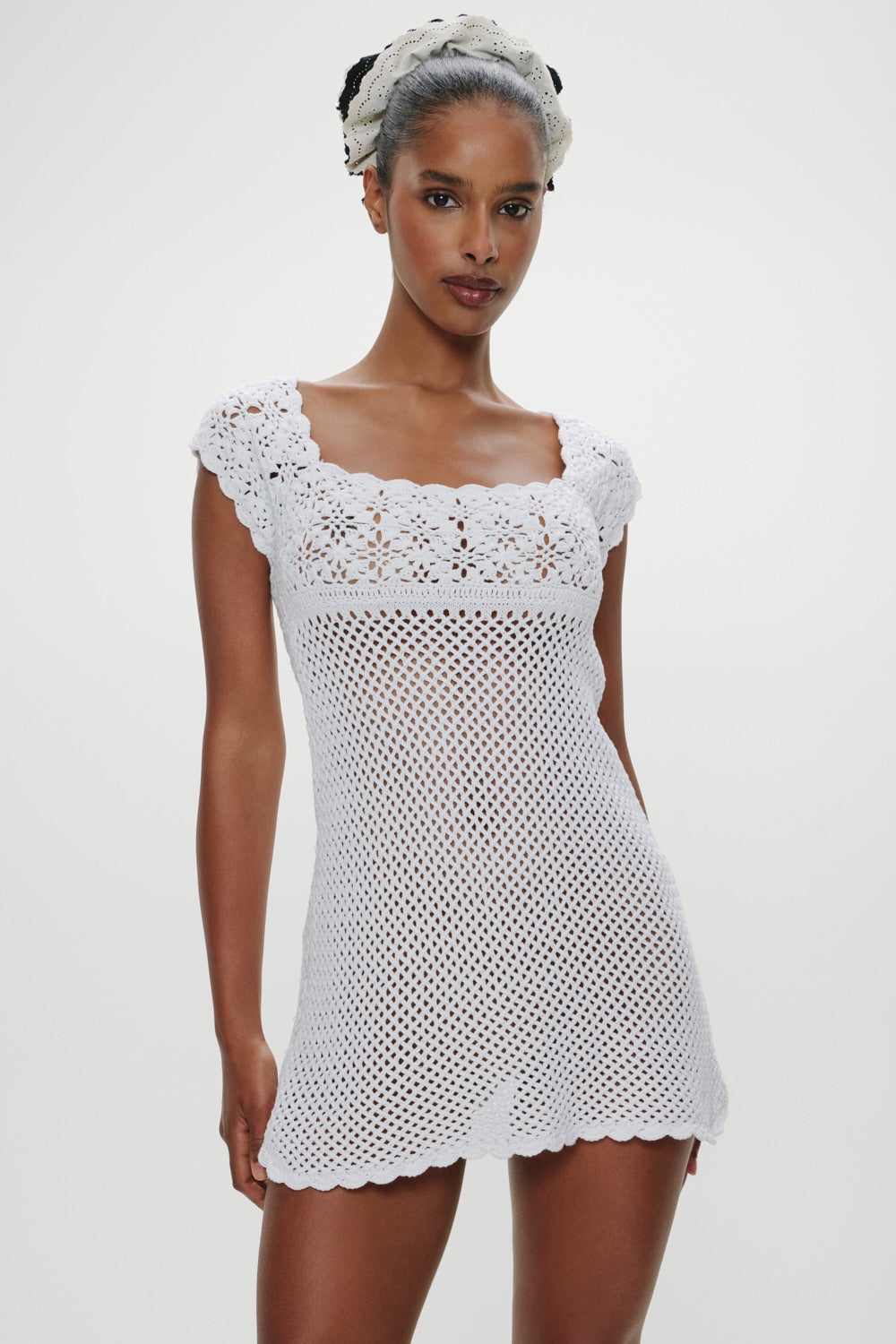 Frankies Bikinis sale Eloise Crochet Mini Dress - Angel's Meadow