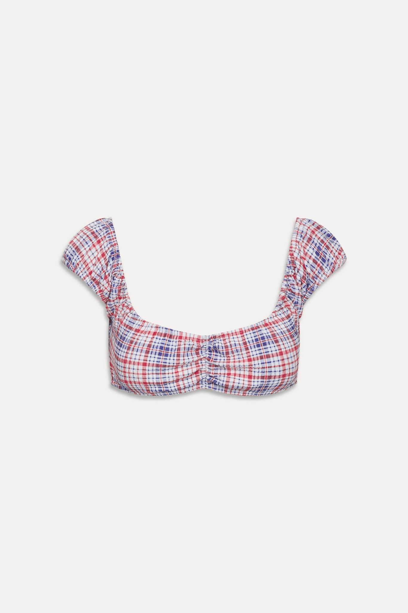 Frankies Bikinis sale Charlotte Bikini Top - Americana Plaid