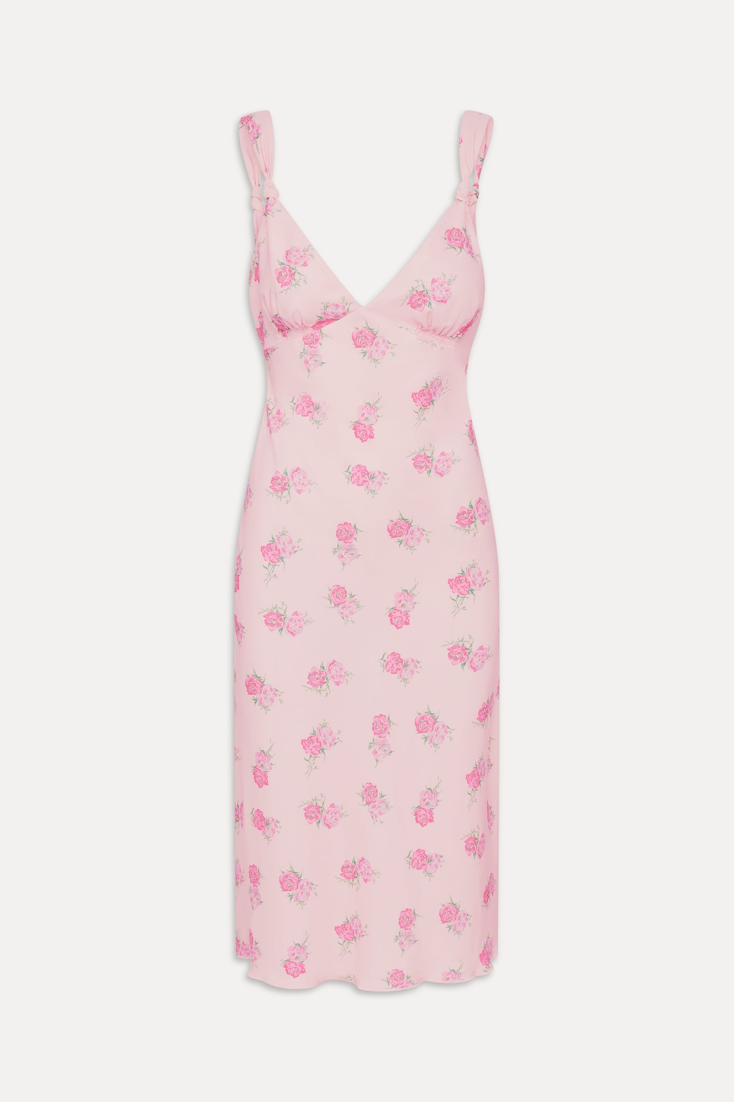 Frankies Bikinis sale Gem Floral Midi Dress - Fresh Rose