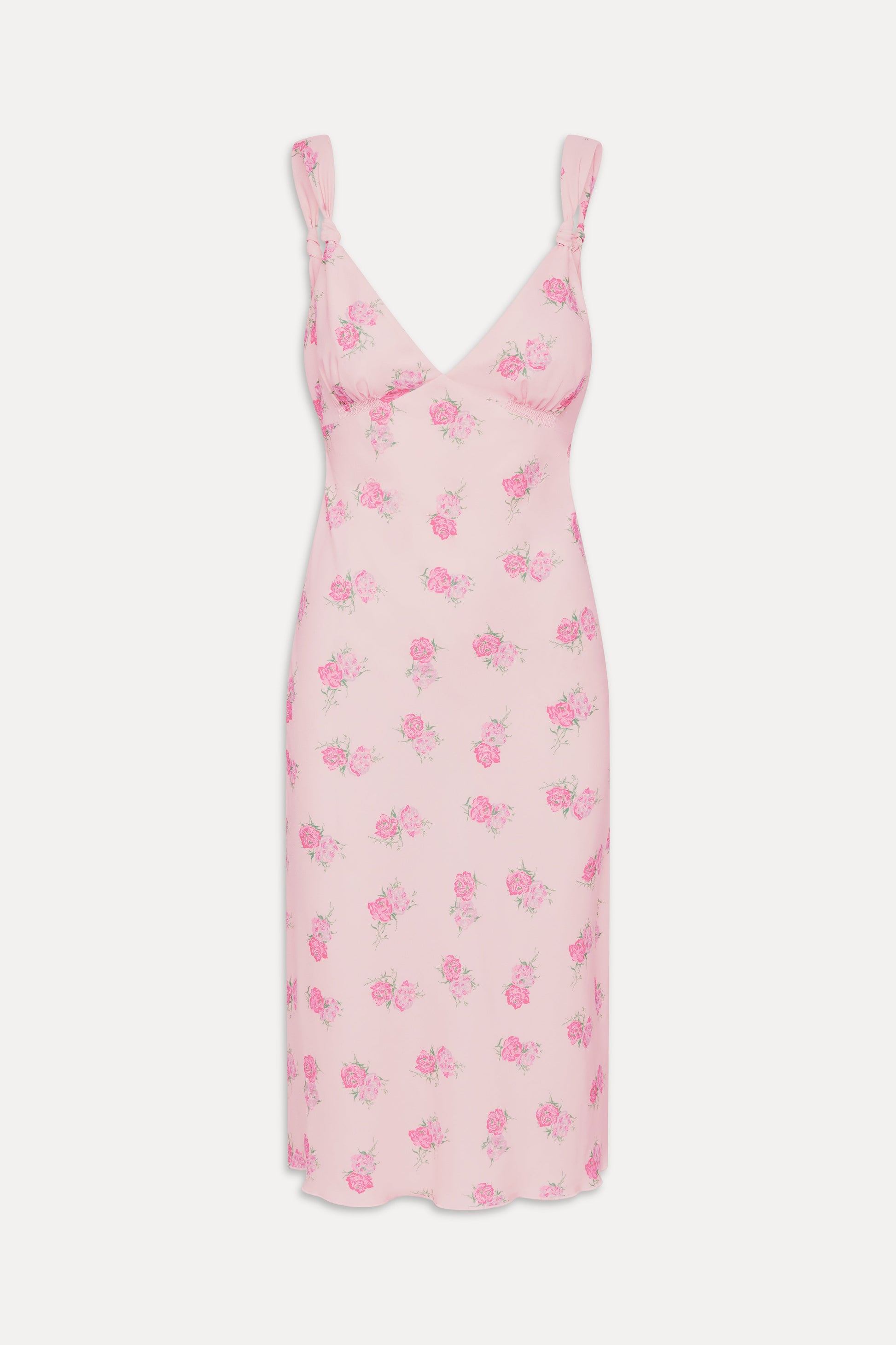 Frankies Bikinis sale Gem Floral Midi Dress - Fresh Rose
