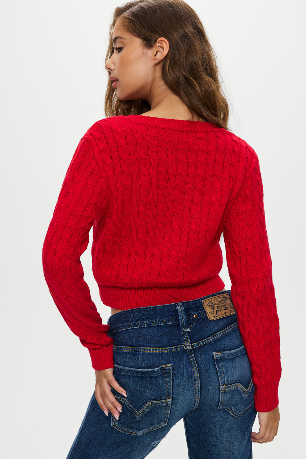 Frankies Bikinis sale Dudley Cable Knit Cardigan - Heartstrings