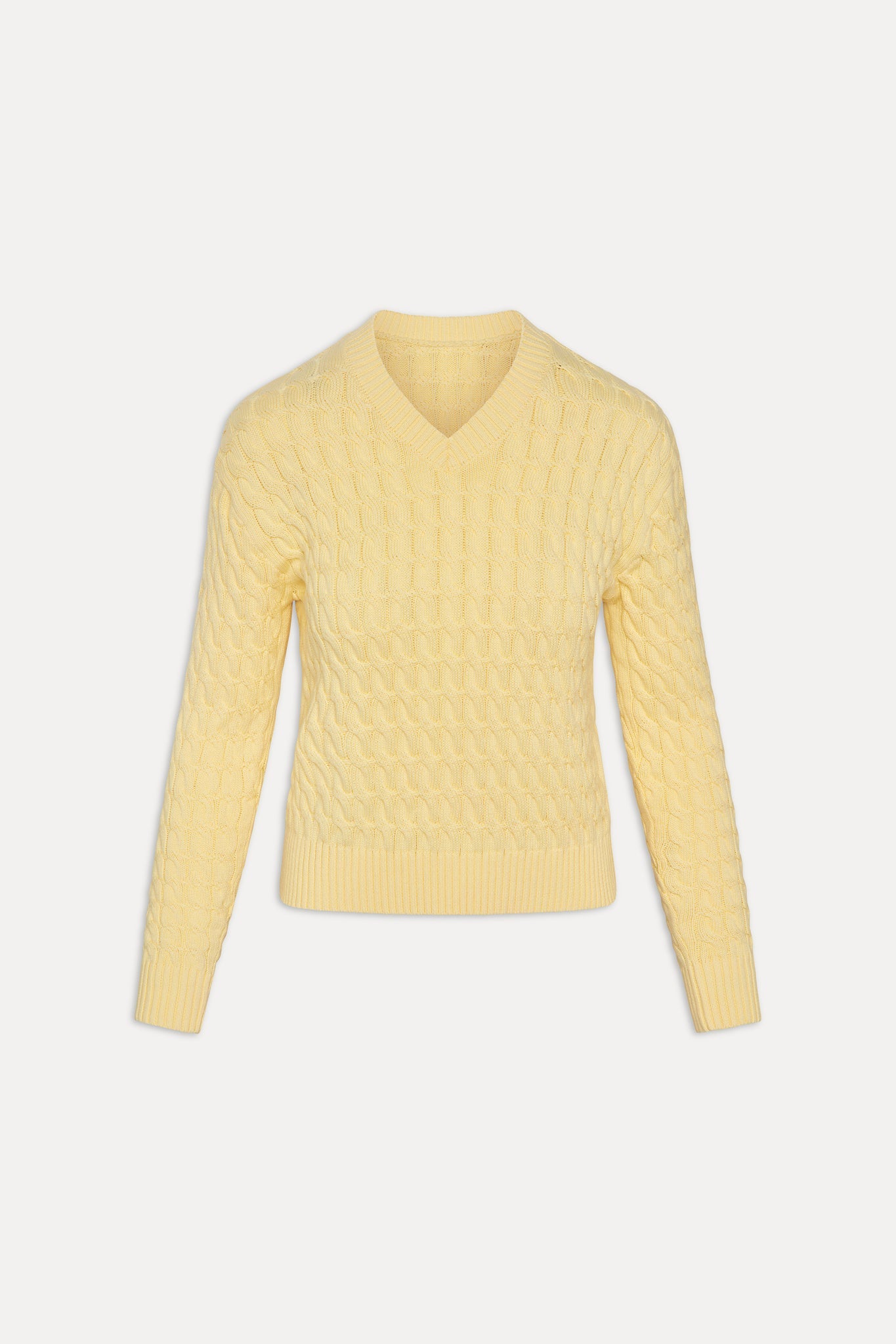 Frankies Bikinis sale Prince Cable Knit Sweater - Vanilla Sugar