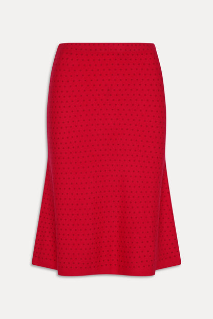 Frankies Bikinis sale Magnolia Knit Midi Skirt - Cranberry