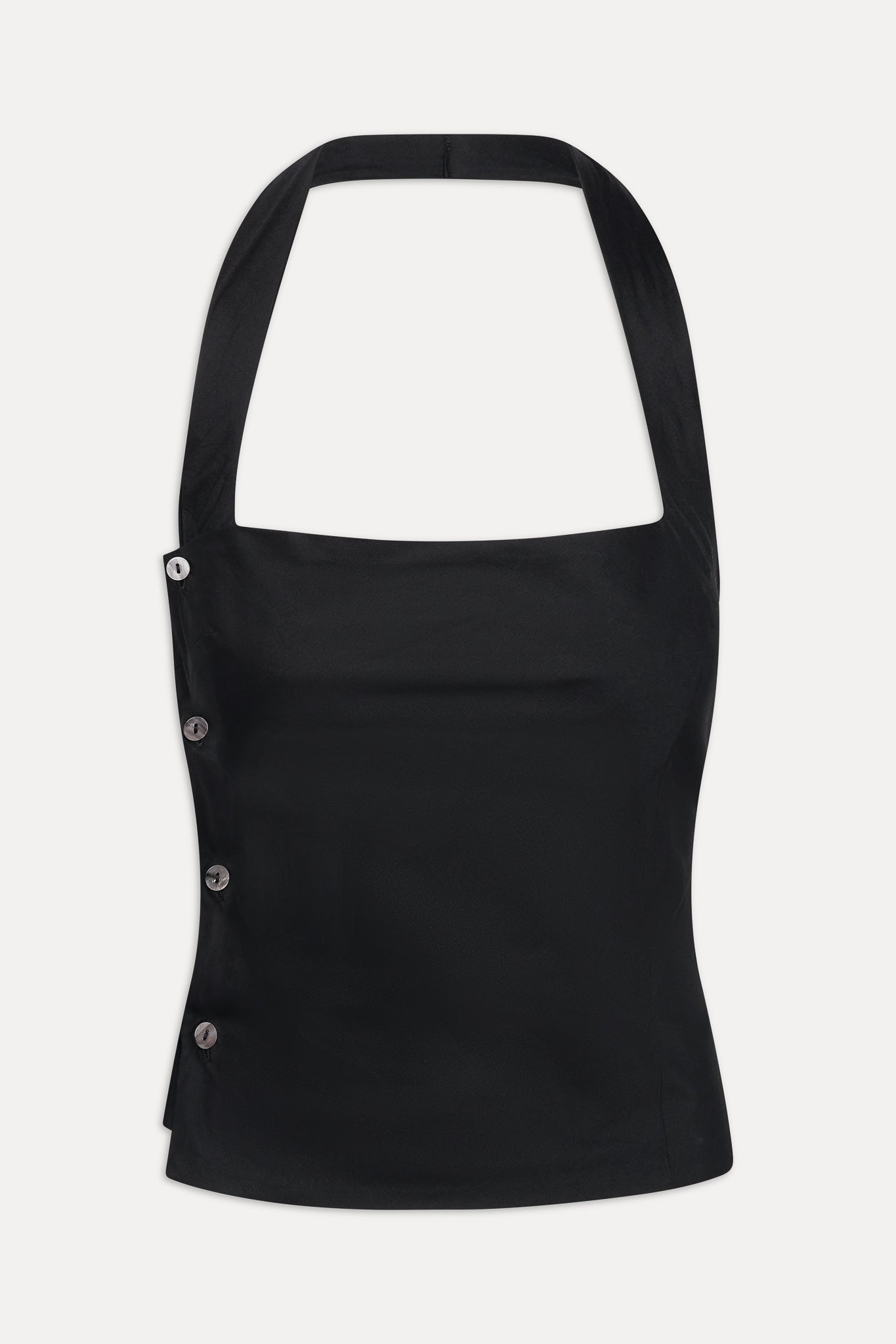 Frankies Bikinis sale Sterling Cotton Wrap Halter Top - Midnight Serenade