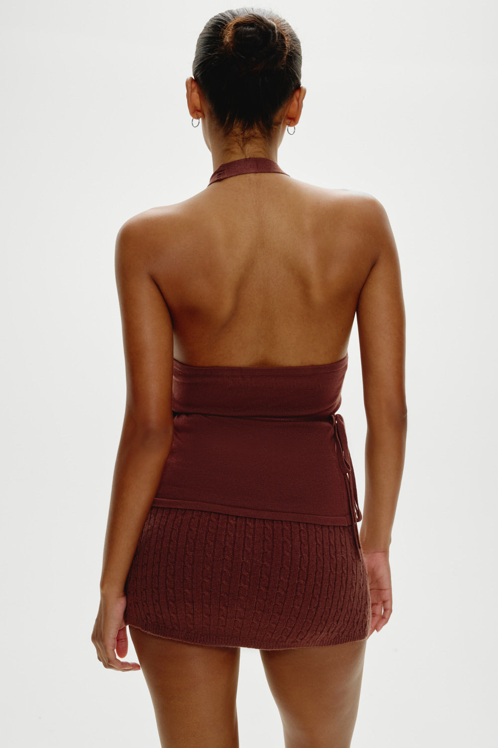Frankies Bikinis sale Lullaby Halter Wrap Top - Brown Sugar