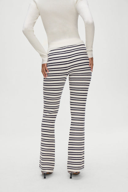 Frankies Bikinis sale Camden Striped Knit Pants - Starlit Stripe