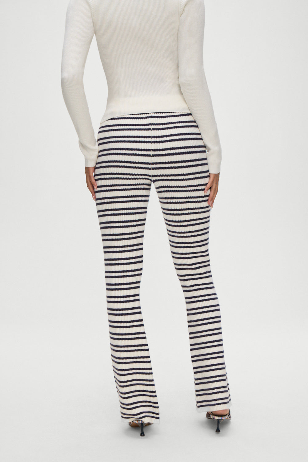 Frankies Bikinis sale Camden Striped Knit Pants - Starlit Stripe