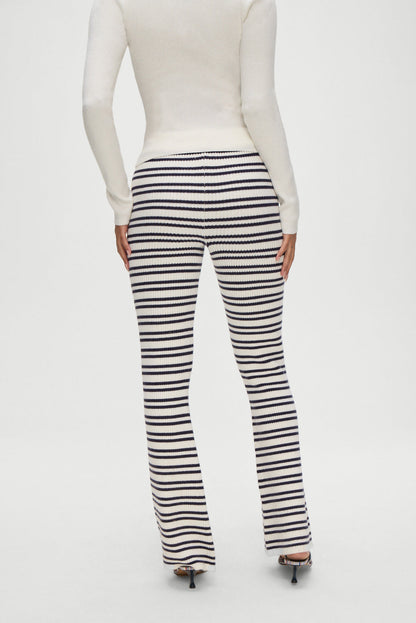 Frankies Bikinis sale Camden Striped Knit Pants - Starlit Stripe